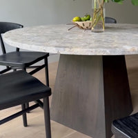 Brisa Round Dining Table, Dune Onyx by Four Hands
