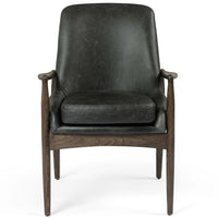 Braden Leather Dining Arm Chair, Durango Smoke-Furniture - Dining-High Fashion Home