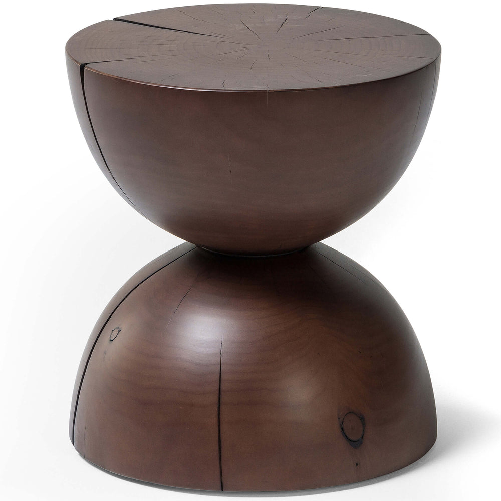 Aliza End Table, Brown Pine-Furniture - Accent Tables-High Fashion Home