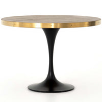 Evans Bistro Table, Reclaimed Burnt Oak-Furniture - Dining-High Fashion Home