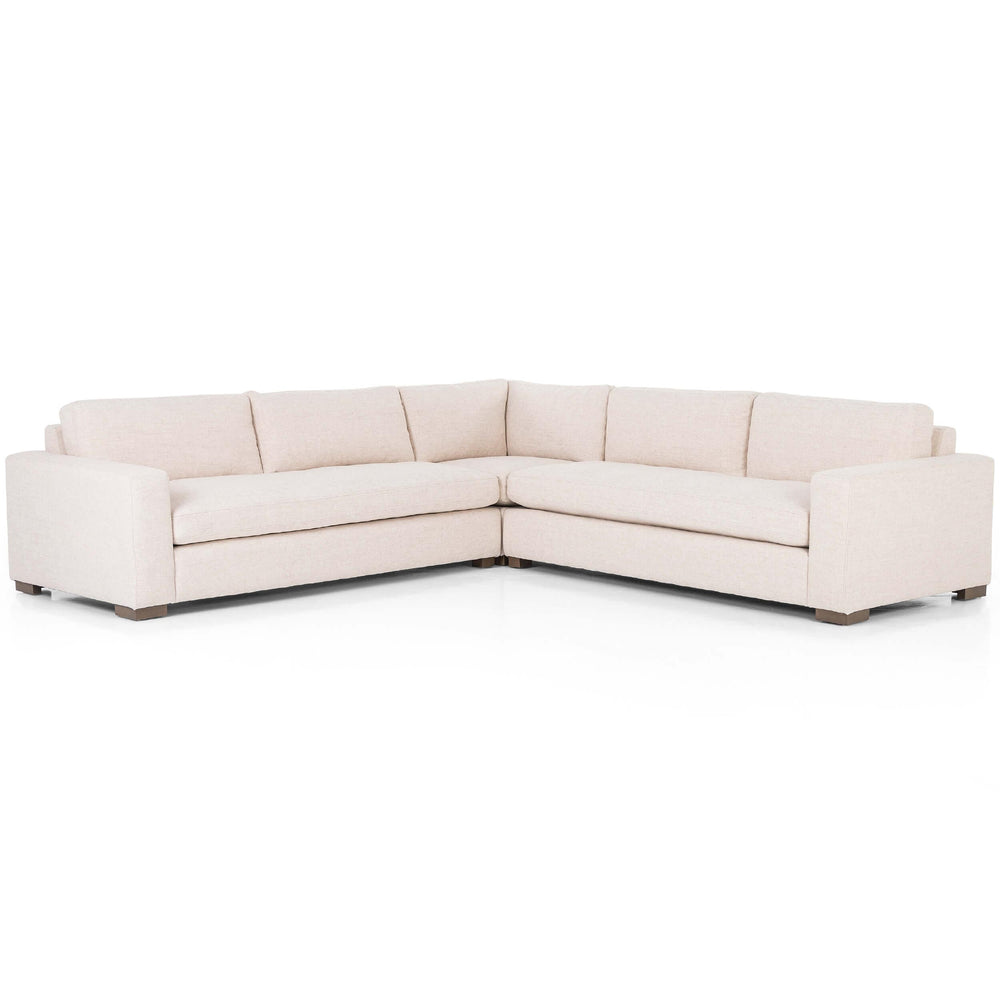 Small clearance cream sectional