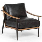 Kennedy Leather Chair, Sonoma Black-Furniture - Chairs-High Fashion Home
