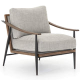 Kennedy Chair, Gabardine Grey-Furniture - Chairs-High Fashion Home