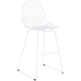 Brody Bar Stool, White (Set of 2) - Furniture - Dining - High Fashion Home