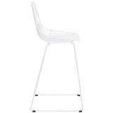 Brody Bar Stool, White (Set of 2) - Furniture - Dining - High Fashion Home