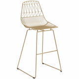 Brody Bar Stool, Gold (Set of 2) - Furniture - Dining - High Fashion Home