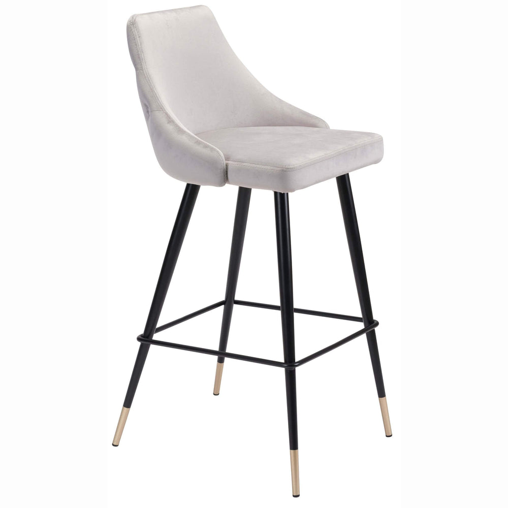 Piccolo Bar Chair, Gray - Furniture - Chairs - High Fashion Home