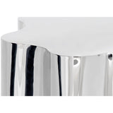 Dahlia Side Table, Polished Stainless - Furniture - Accent Tables - High Fashion Home