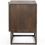 Kelby Cabinet Nightstand, Vintage Brown-Furniture - Bedroom-High Fashion Home