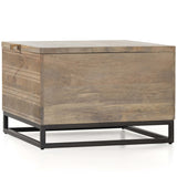 Kelby Storage Bunching Table, Light Wash Carved-Furniture - Storage-High Fashion Home