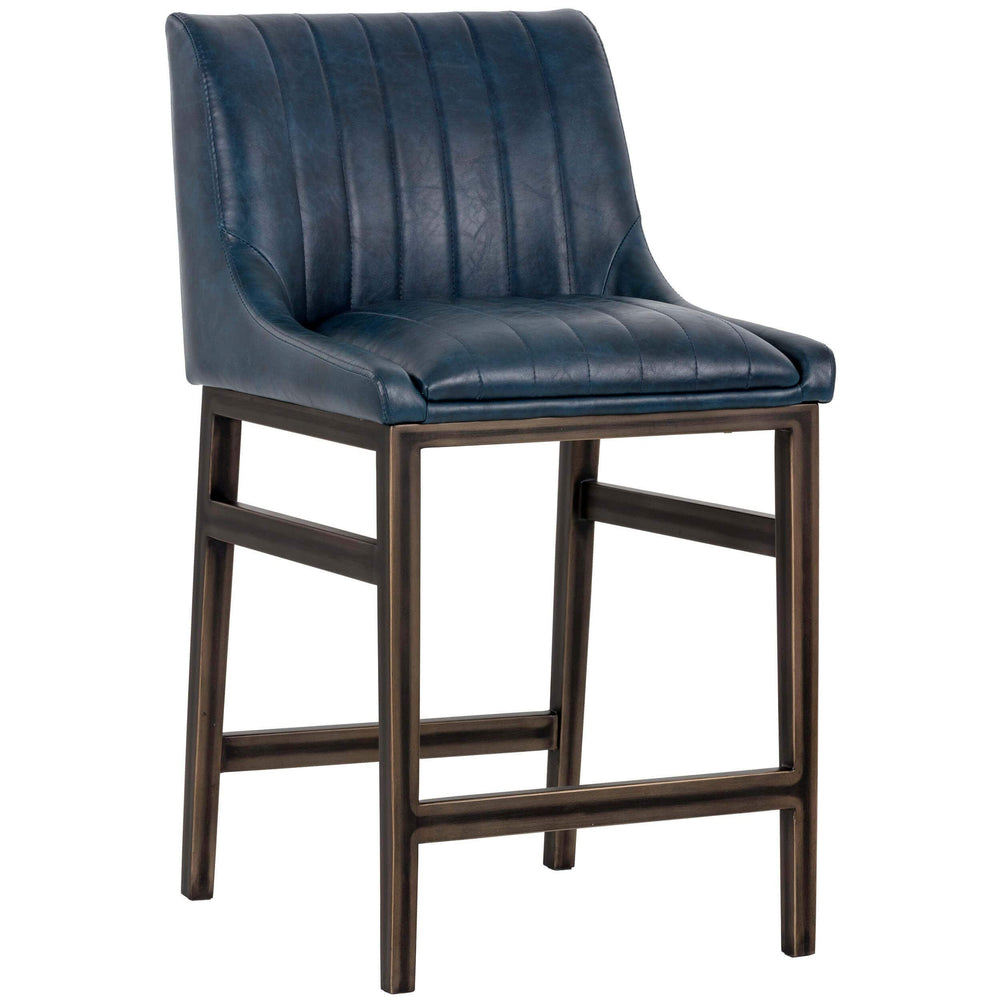 Halden Counter Stool, Vintage Blue - Furniture - Dining - High Fashion Home