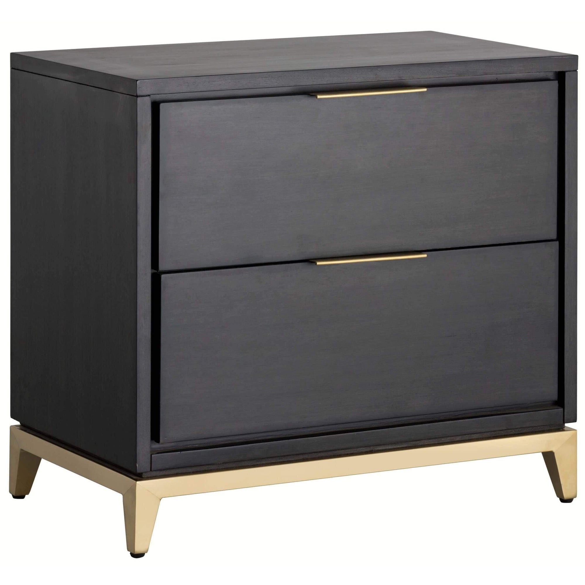 Edmund Nightstand, Smoked Grey/Brown High Fashion Home
