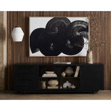 Hendrick Media Console, Black-Furniture - Storage-High Fashion Home
