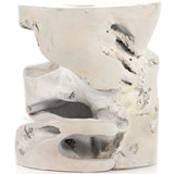 ***NLA***Teak Stool, Ivory-Furniture - Chairs-High Fashion Home