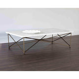 Skyy Coffee Table, White - Modern Furniture - Coffee Tables - High Fashion Home