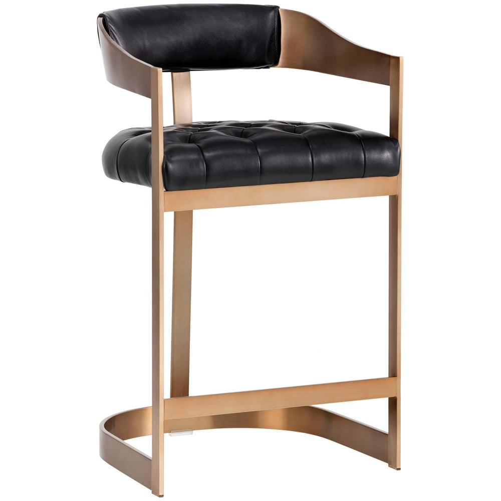 Beaumont Leather Bar & Counter Stool, Cantina Black