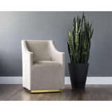 Zane Wheeled Lounge Chair, Prosecco - Furniture - Chairs - High Fashion Home