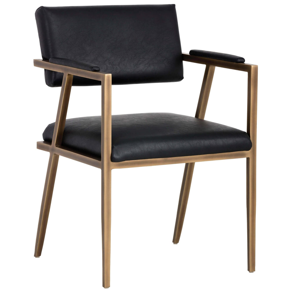 Ventouz Arm Chair, Vintage Black - Furniture - Sunpan