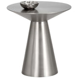 Carmel Side Table, Brushed Stainless - Furniture - Accent Tables - High Fashion Home