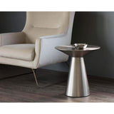Carmel Side Table, Brushed Stainless - Furniture - Accent Tables - High Fashion Home