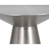 Carmel Side Table, Brushed Stainless - Furniture - Accent Tables - High Fashion Home