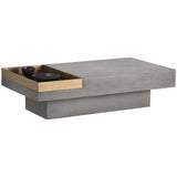Quill Rectangular Coffee Table, Grey - Modern Furniture - Coffee Tables - High Fashion Home