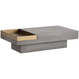 Quill Rectangular Coffee Table, Grey - Modern Furniture - Coffee Tables - High Fashion Home
