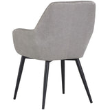 Jayna Dining Chair, Polo Club Stone, Black Legs, Set of 2-Furniture - Dining-High Fashion Home