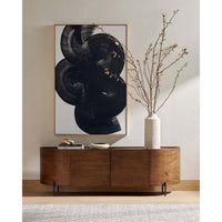 Lunas Media Console, Caramel Guanacaste-Furniture - Storage-High Fashion Home