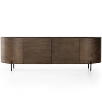 Lunas Media Console, Caramel Guanacaste-Furniture - Storage-High Fashion Home
