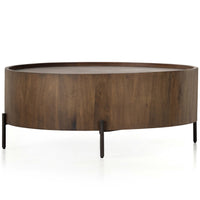 Lunas Drum Coffee Table, Guanacaste-Furniture - Accent Tables-High Fashion Home