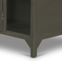 Belmont Metal Cabinet, Gunmetal-Furniture - Storage-High Fashion Home