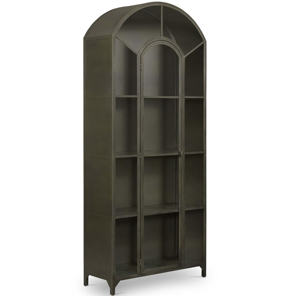 Belmont Metal Cabinet, Gunmetal-Furniture - Storage-High Fashion Home