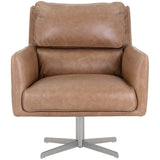 Easton Swivel Chair, Marseille Camel - Furniture - Chairs - High Fashion Home