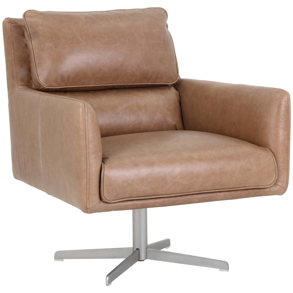 Easton Swivel Chair, Marseille Camel - Furniture - Chairs - High Fashion Home