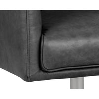 Easton Swivel Chair, Marseille Black - Furniture - Chairs - High Fashion Home