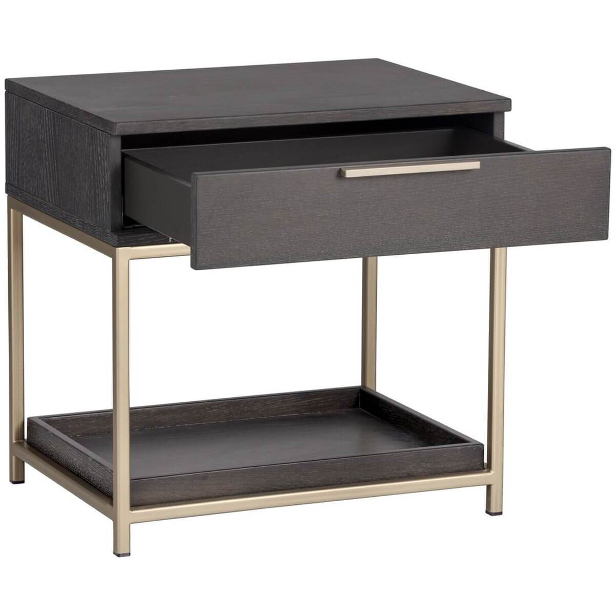 Rebel Nightstand Charcoal Grey High Fashion Home