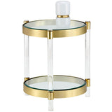 York Side Table, Brass - Furniture - Accent Tables - High Fashion Home