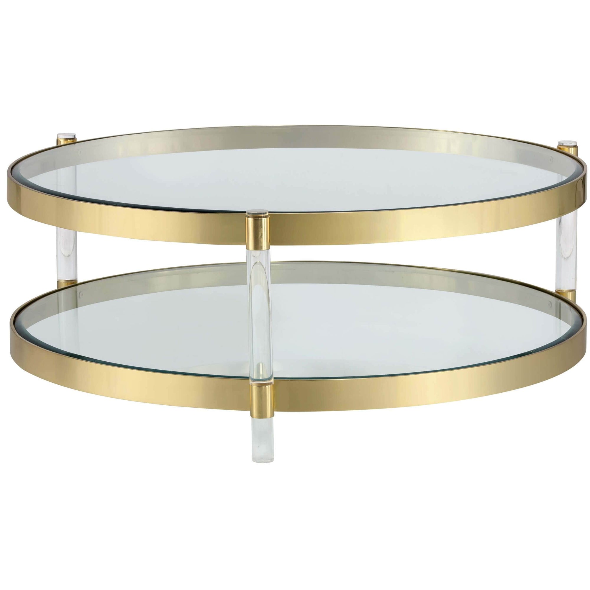 York Coffee Table Brass High Fashion Home