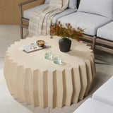 Gem Outdoor Coffee Table, Parchment White