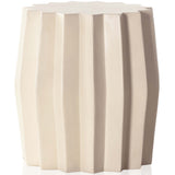 Gem Outdoor End Table, Parchment White by Four Hands