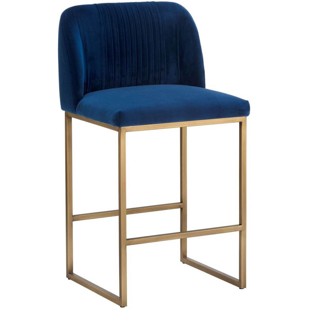 Nevin Counter Stool, Sapphire Blue - Furniture - Dining - High Fashion Home