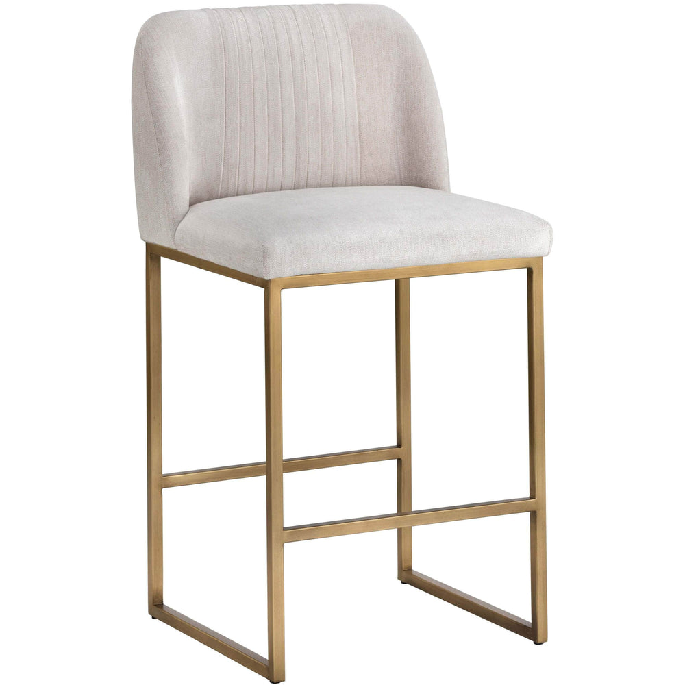 Nevin Counter Stool, Polo Club Muslin - Furniture - Dining - High Fashion Home