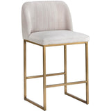 Nevin Counter Stool, Polo Club Muslin - Furniture - Dining - High Fashion Home
