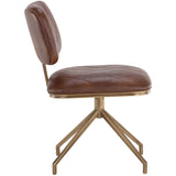 Virtu Swivel Office Chair, Bravo Cognac - Furniture - Office - High Fashion Home