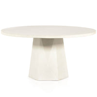 Bowman Outdoor Dining Table, White Concrete-Furniture - Dining-High Fashion Home