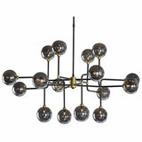 Deimos Large Chandelier, Smoke Grey-Lighting-High Fashion Home