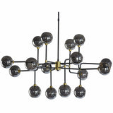 Deimos Large Chandelier, Smoke Grey