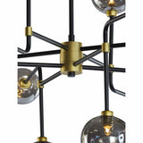 Deimos Large Chandelier, Smoke Grey