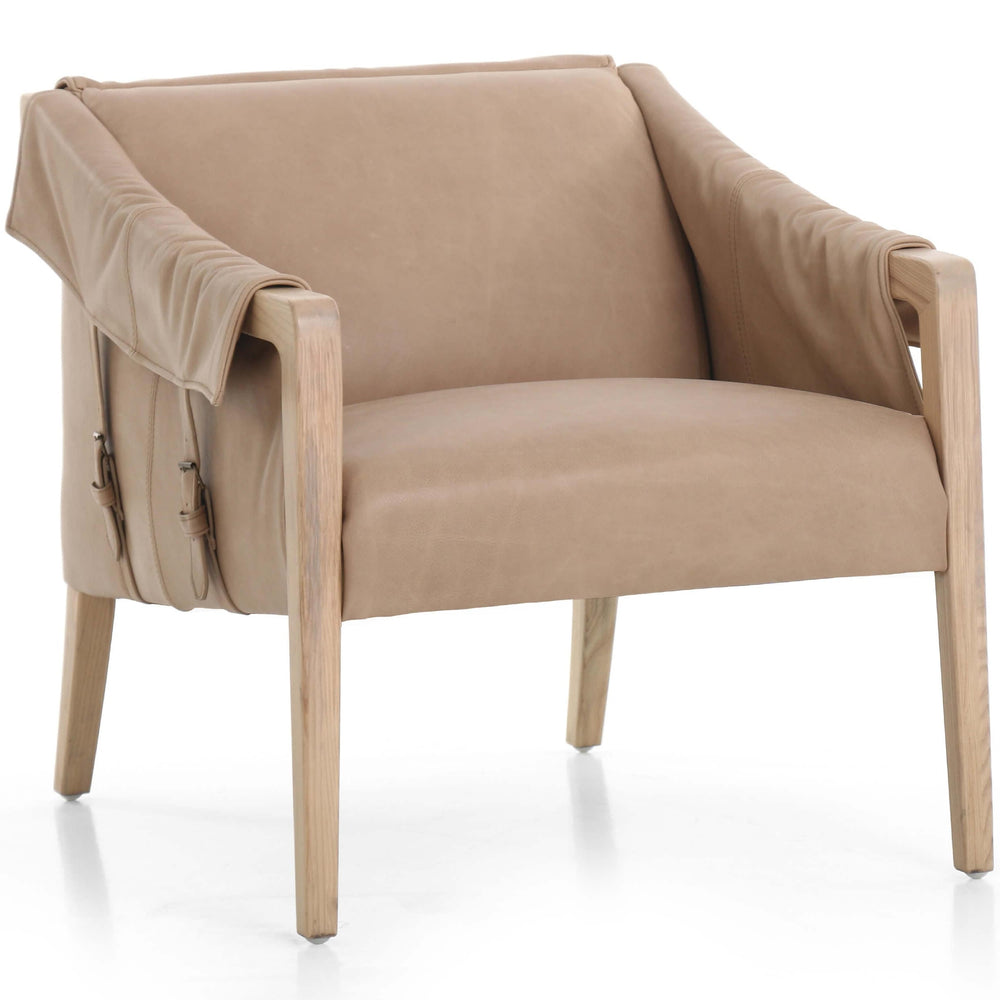 Bauer Leather Chair, Palermo Nude-Furniture - Chairs-High Fashion Home